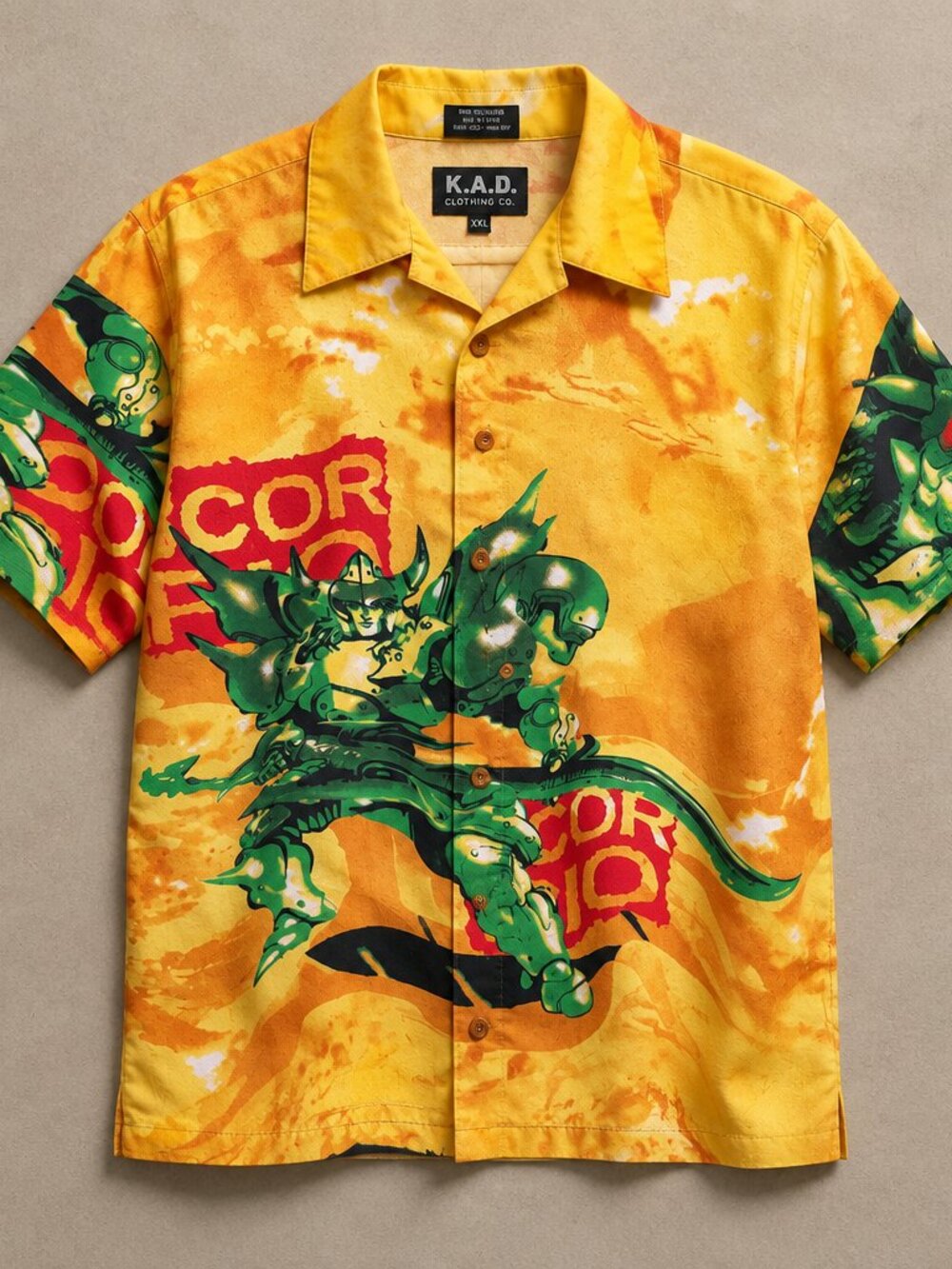 Y2K K.A.D. Clothing Co. XXL Graphic Button‑Down Shirt
